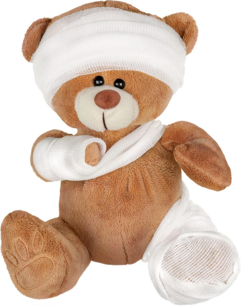 Injured Teddy - Sprains and strains